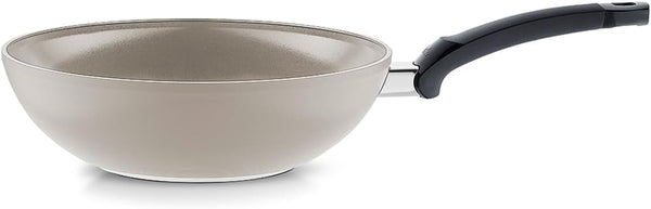 Ceratal Comfort 11 Inch Ceramic Non-Stick Wok, 3.9 Quart, Warm Grey, Made without Added PFAS/PTFE, All Stovetops Including Induction, Made in Germany1