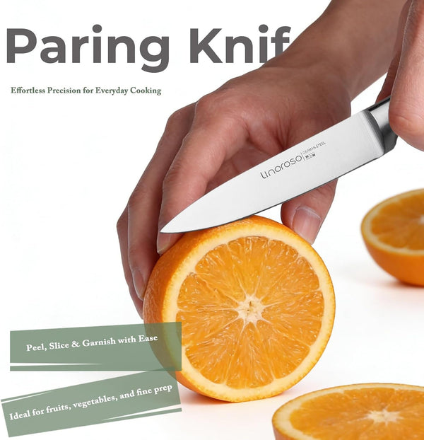 3.5 Inch Paring Knife, Sharp Forged German Stainless Steel Kitchen Knife, Full Tang Small Fruit Knife with Ergonomic Handle, Premium Classic Series with Elegant Gift Box5