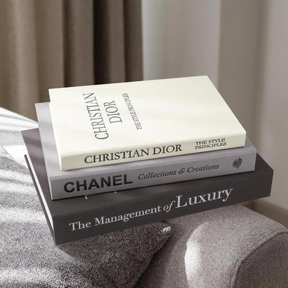 Decorative Books Set of 3, Black-Gray-Beige-Luxury | Coffee Table Home Decor, Living Room Decoration, Photo Storage, Keepsake Box7