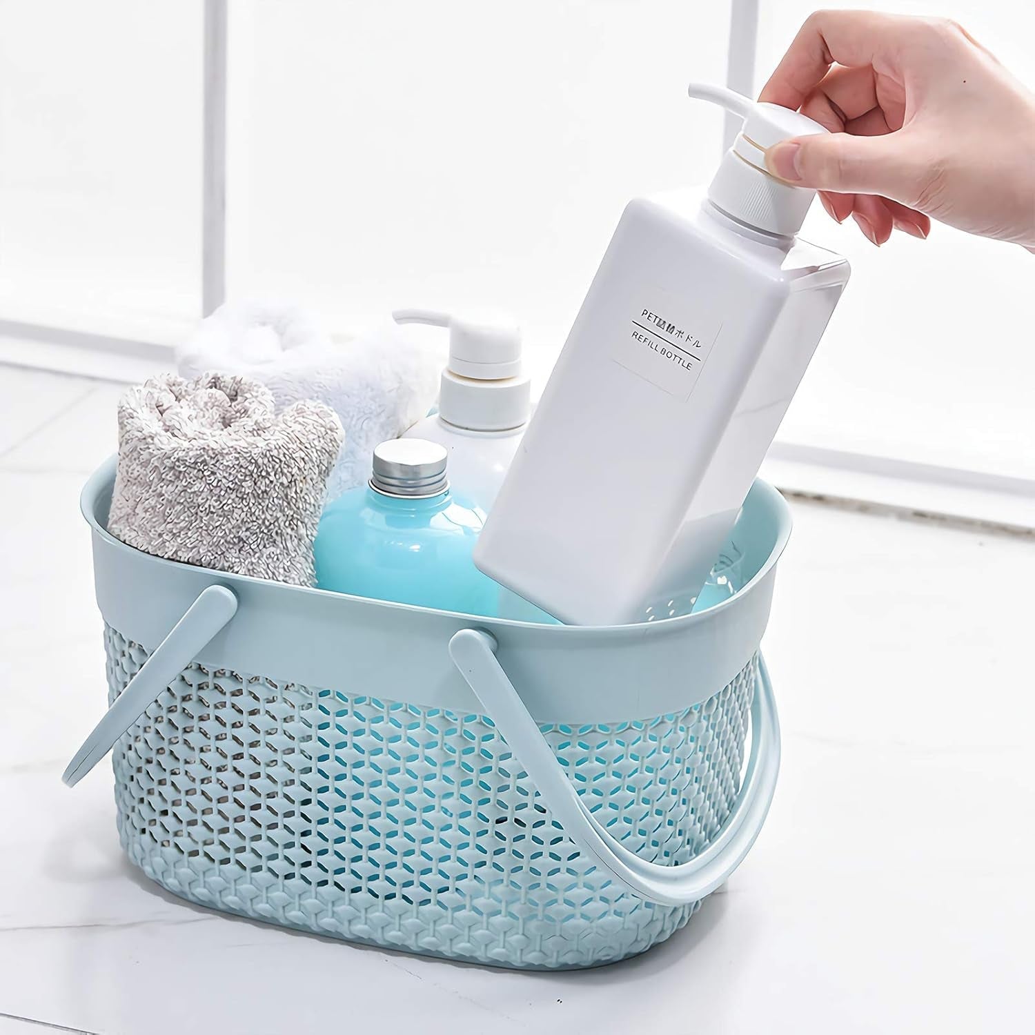 portable-plastic-shower-caddy-basket-with-handles-blue