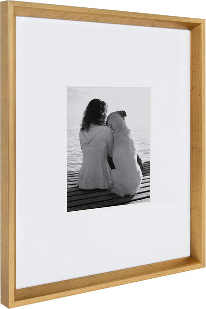 Calter Modern Wall Picture Frame Set, Gold 16X20 Matted to 8X10, Pack of 33