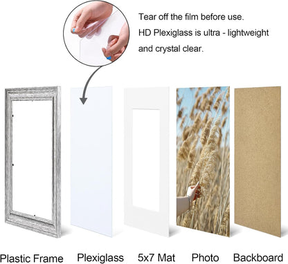 8X10 Picture Frames Set of 2, Vintage Photo Frames, Rustic Silver7
