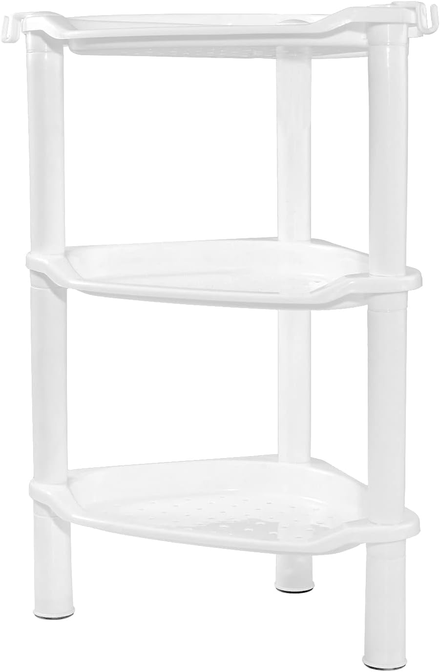 3-tier-shower-caddy-organizer-shelf-corner-13-5-x-10-x-26-inches-rustproof-plastic-shower-rack-stands-for-inside-bathroom-bathtub-shower-pan-whiteround-slot-white-3-tier