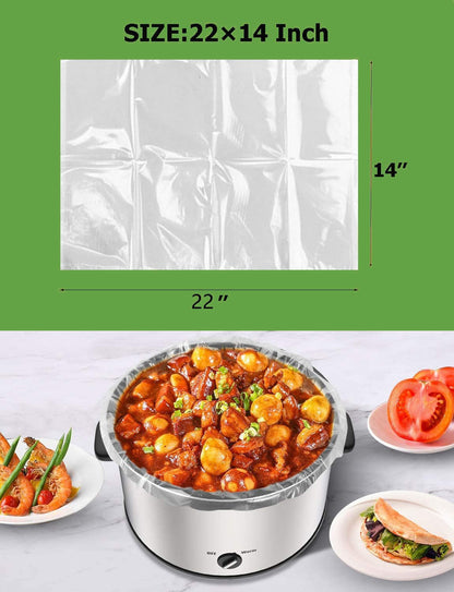 30×Slow Cooker Liners and Cooking Bags, Extra Large Cooking Liner Disposable Pot Bags, Fit 6QT to 10QT for Slow Cooker, Oval & round Pot 14"X 22" /Bag3