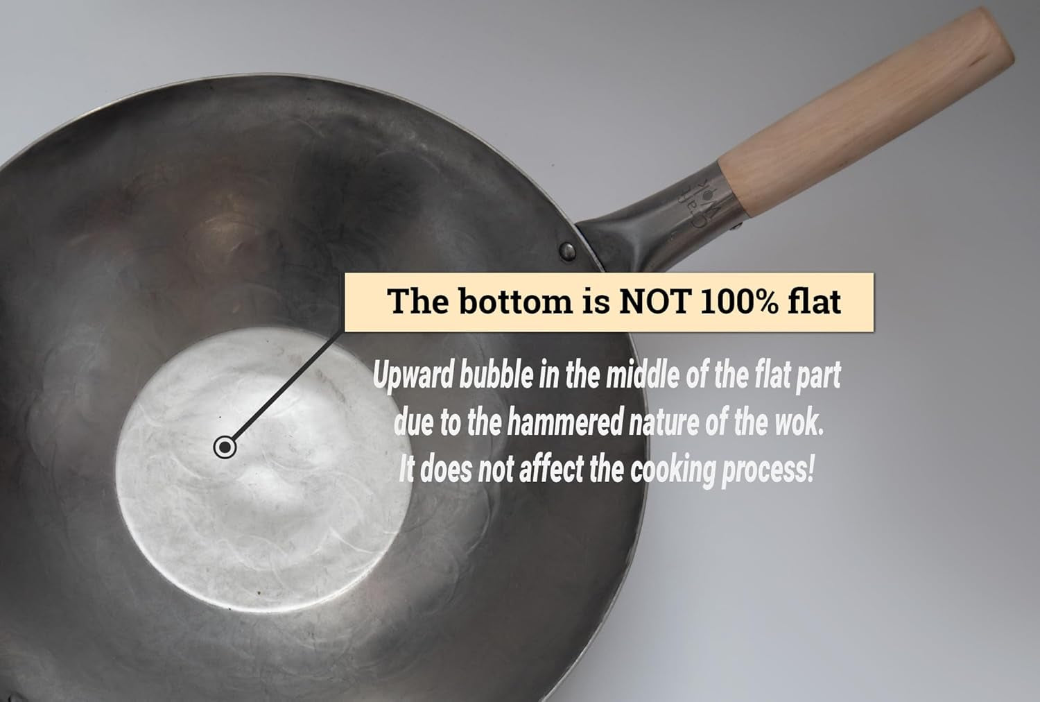 flat-hand-hammered-carbon-steel-pow-wok-with-wooden-and-steel-helper-handle-14-inch-flat-bottom-731w316