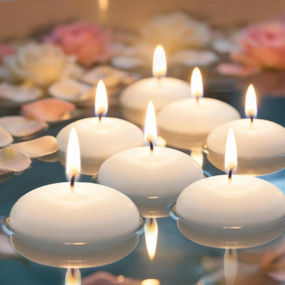 White Floating Candles 30 Pcs - Small Wax Candles for Centerpieces1