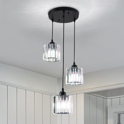 3 Lights Adjustable Height Chandelier E26 Bulb Base1