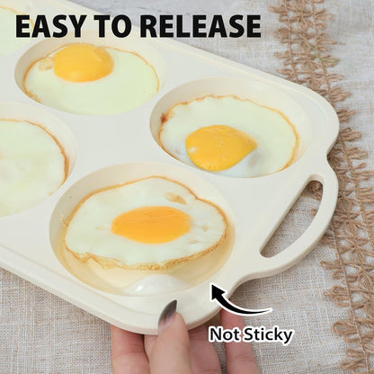 Nonstick Silicone Muffin Top Pan: 4 Inch Jumbo Silicone Egg Molds Frame | with Metal Frame for Baking Breakfast Sandwiches/English Muffins Egg Bites Hamburger Buns - Oven Housewife6