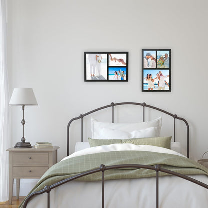 Collage Picture Frame Black Wood 8X10 3-Opening 1 Pack8