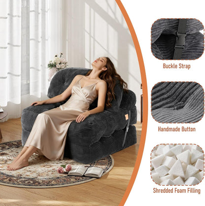 Folding Sofa Bed, Convertible Sleeper Chair with Back Support and Pillow5
