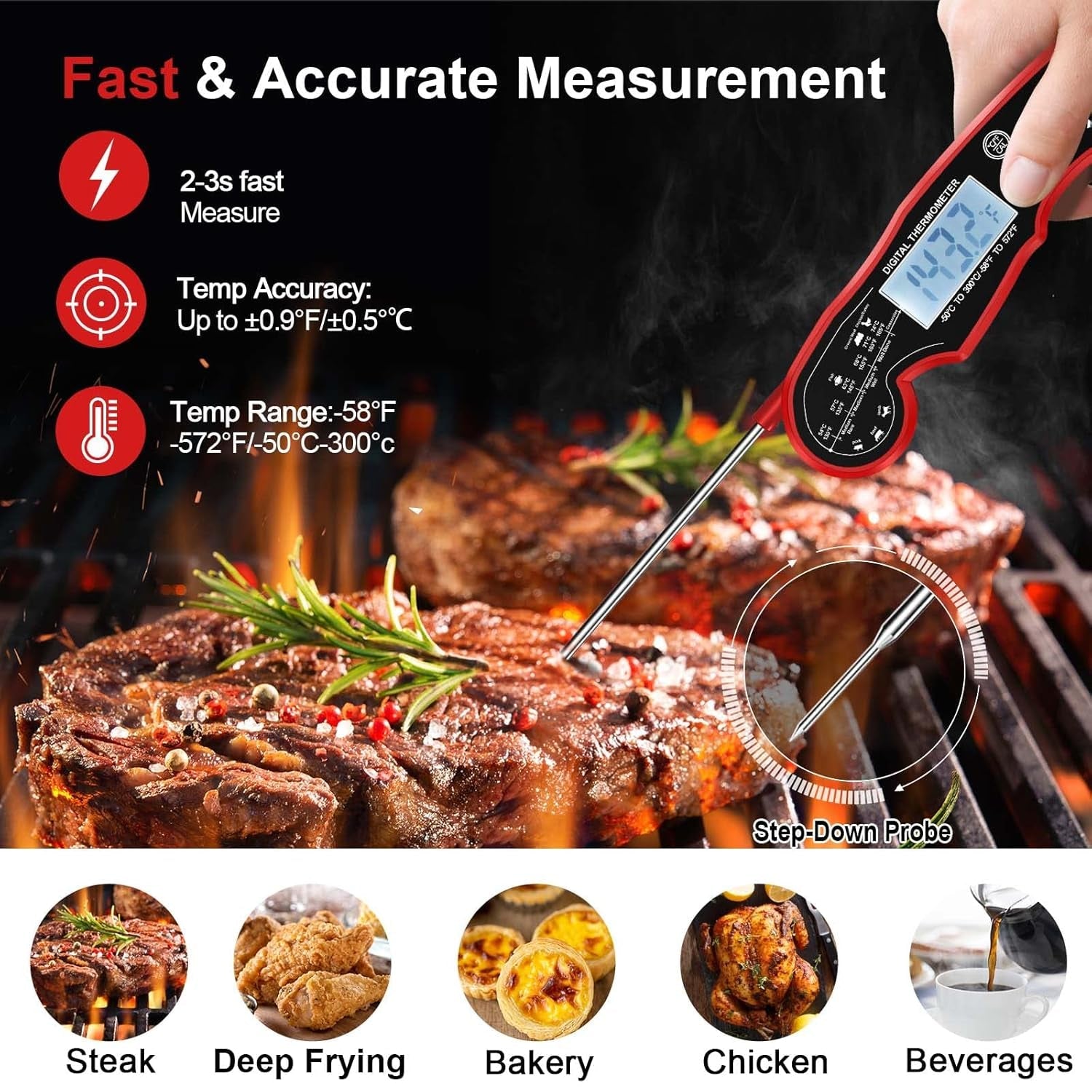 meat-thermometer-digital-for-grilling-and-cooking-waterproof-ultra-fast-instant-read-food-thermometers-with-backlight-calibration-for-kitchen-deep-fry-bbq-grillred-black-lcd