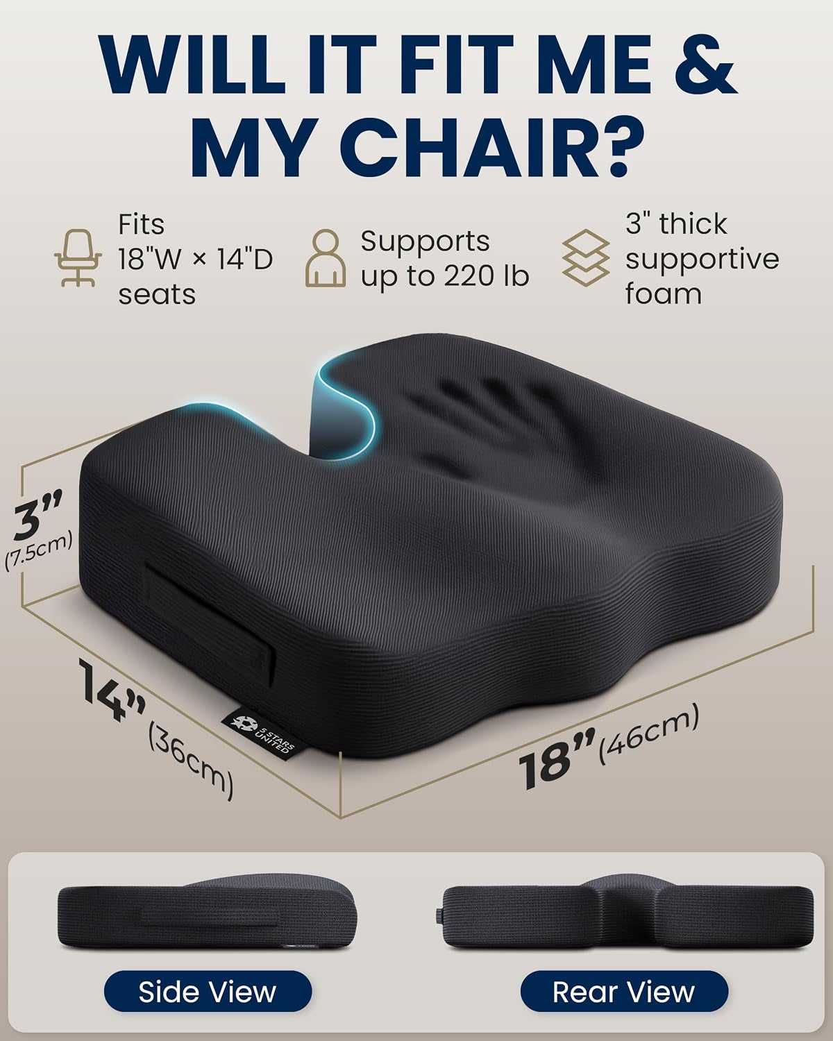 seat-cushion-memory-foam-chair-cushion-for-tailbone-pain-relief-ergonomic-support-for-coccyx-sciatica-butt-office-desk-gaming-chair-car-seat-wheelchair-airplane-black