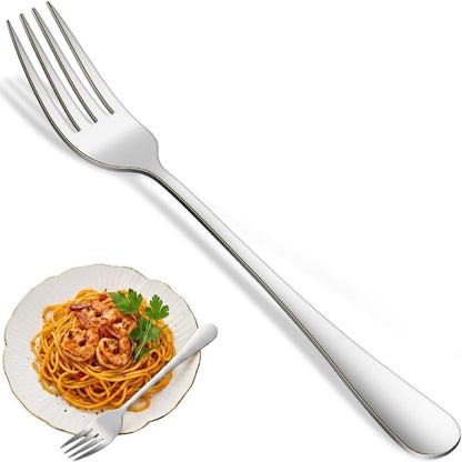 Dinner Forks Set, 8 Inches Stainless Steel Silverware Fork, Dishwasher Safe Food Grade Metal Forks, Mirror Polishing Main Fork Set of 8 for Home,Restaurant or Hotel1
