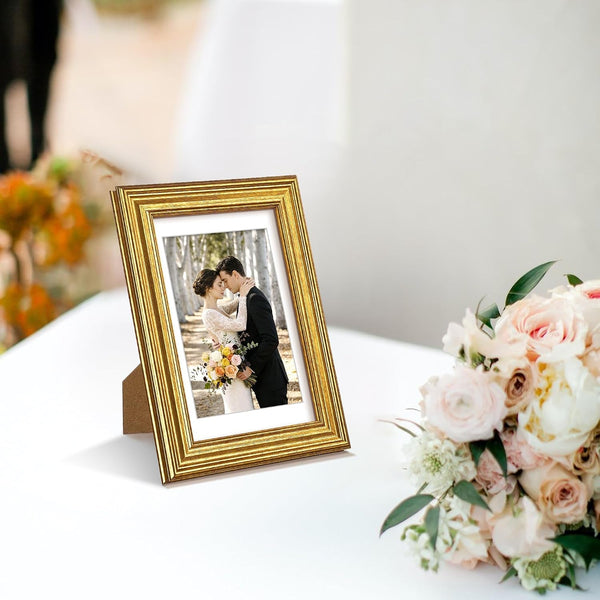 4X6 Picture Frame, Vintage Frames Decor, 1Pack Gold7