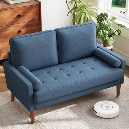 48" Loveseat Sofa, Small Couch with Solid Wood Legs1