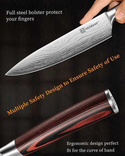 3 Pieces Kitchen Knife Set, Professional Ultra Sharp Chef Knife Set4