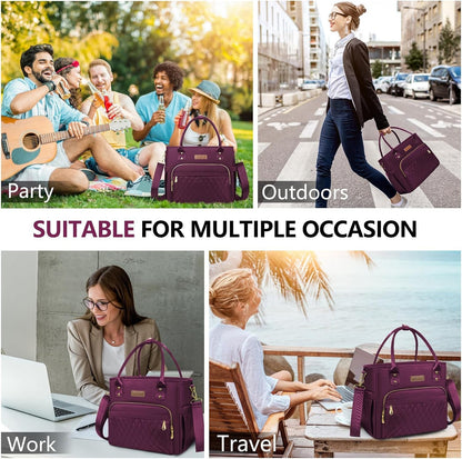 Insulated Lunch Bag Women, Large Tote Lunch Box for Work, 18L4