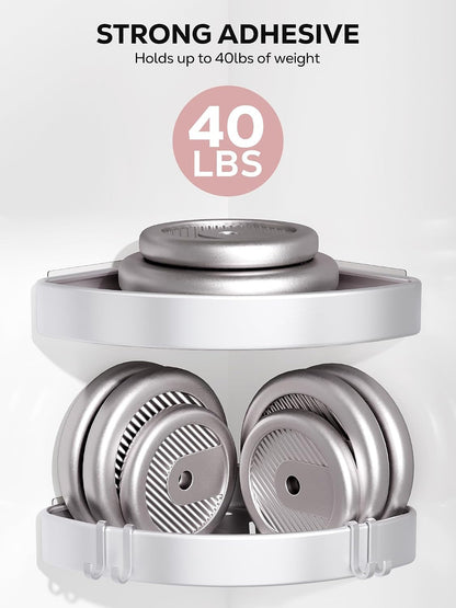 Adhesive Shower Caddy Corner, 2 Pack, Silver5
