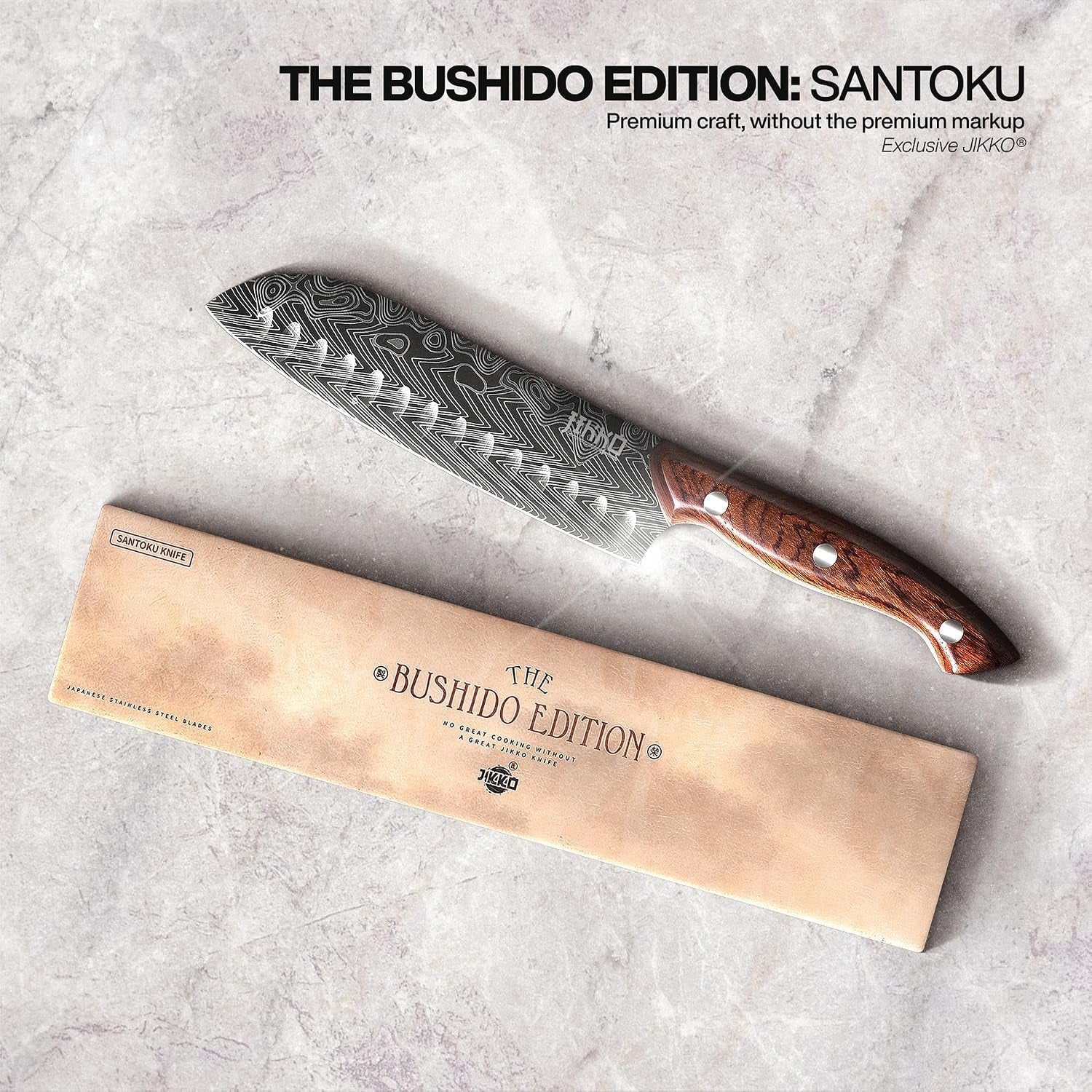 ®-bushido-edition-japanese-santoku-knife-7-aus-8-high-carbon-stainless-steel-with-hollow-edge-rosewood-handle-razor-sharp-15-blade-3-edge-retention-premium-chef-s-knife