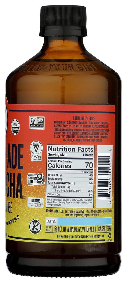 Health Ade, Kombucha Cayenne Cleanse Organic, 16 Fl Oz7