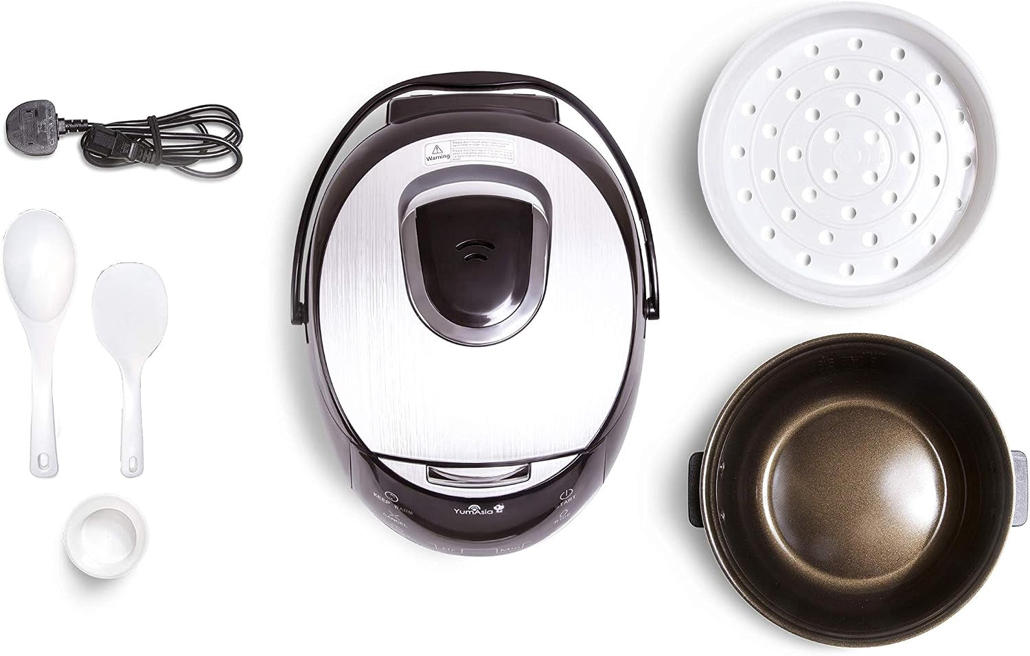 sakura-rice-cooker-with-ceramic-bowl-and-advanced-fuzzy-logic-8-cup-1-5-litre-6-rice-cook-functions-6-multicook-functions-motouch-led-display-120v-power-black-and-silver