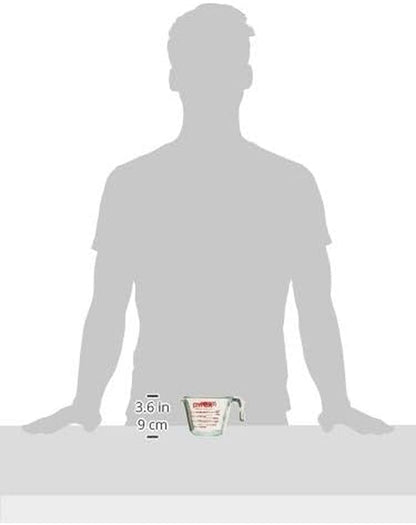 Prepware 1 Cup Measuring Cup, Clear W/ Red Measurements (6001074)3