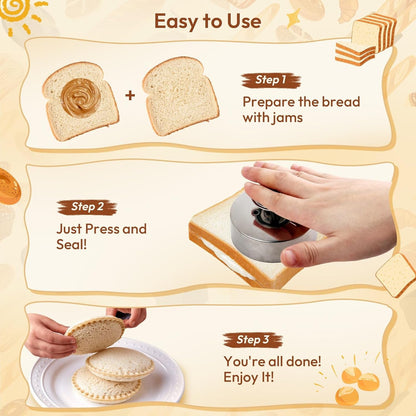 Sandwich Cutter, Sandwich Cutter and Sealer, Sandwich Maker, Peanut Butter and Jelly Sandwiches Tool/Pbj Cutter, Sandwich Maker for Kids, for Thanksgiving/Christmas Day7