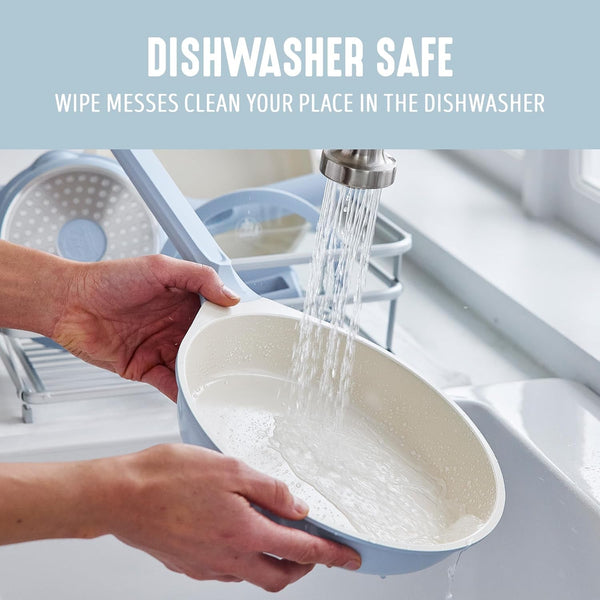 8 Piece Ceramic Nonstick Cookware Set, Induction Suitable Non Toxic Pfas-Free Pots & Pans, Dishwasher Safe, Cooking Set, Stock Pot, Saucepans & Frying Pans, Kitchen Cooking, Light Blue9