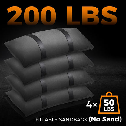 200 LBS Umbrella Base Weights Sandbags, 4 Packs Sand Bags for Weight, Weatherproof Fillable Heavy Duty Weight Sandbag for Outdoor Furniture Backyard Umbrella Garden Trampoline Poolside Accessories2
