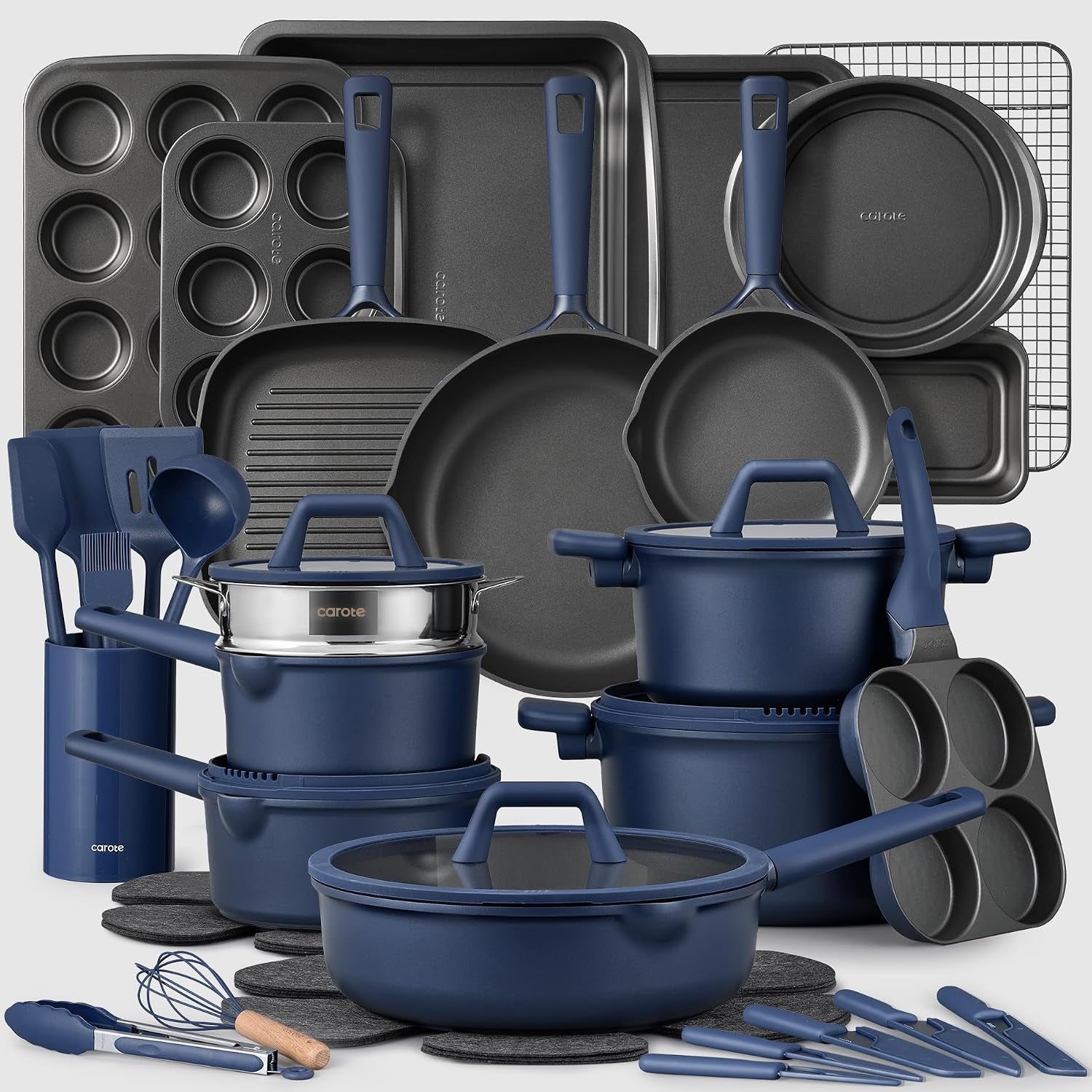 49pcs-pots-and-pans-set-nonstick-cookware-set-with-bakeware-induction-kitchen-set-with-silicone-lids-easy-food-release-all-stovetop-compatible-with-knife-set-blue