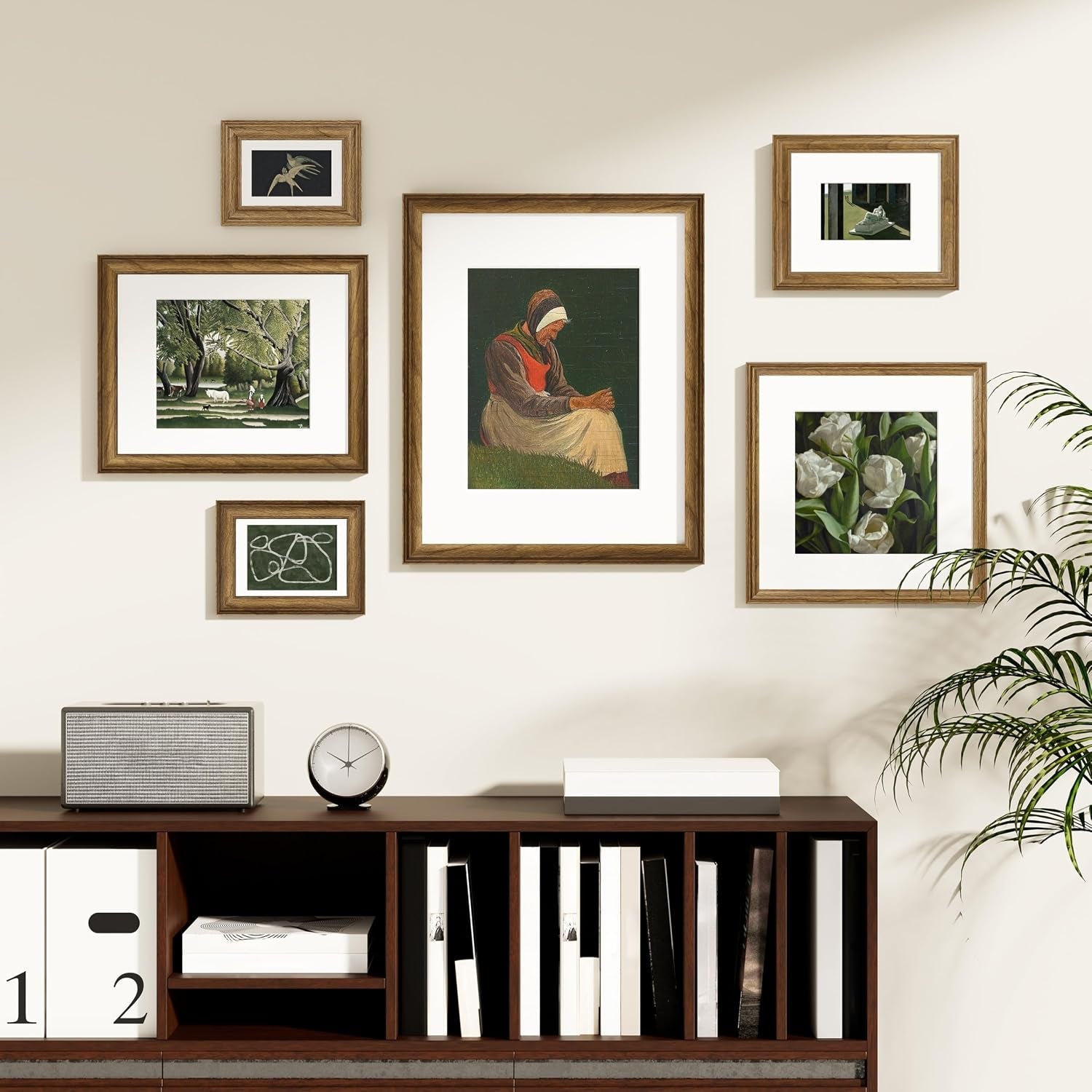 8x10-picture-frames-set-of-2-vintage-photo-frames-walnut