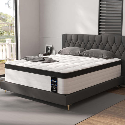 14 Inch King Size Mattress, Medium Firm Hybrid Pocket Spring Bed7