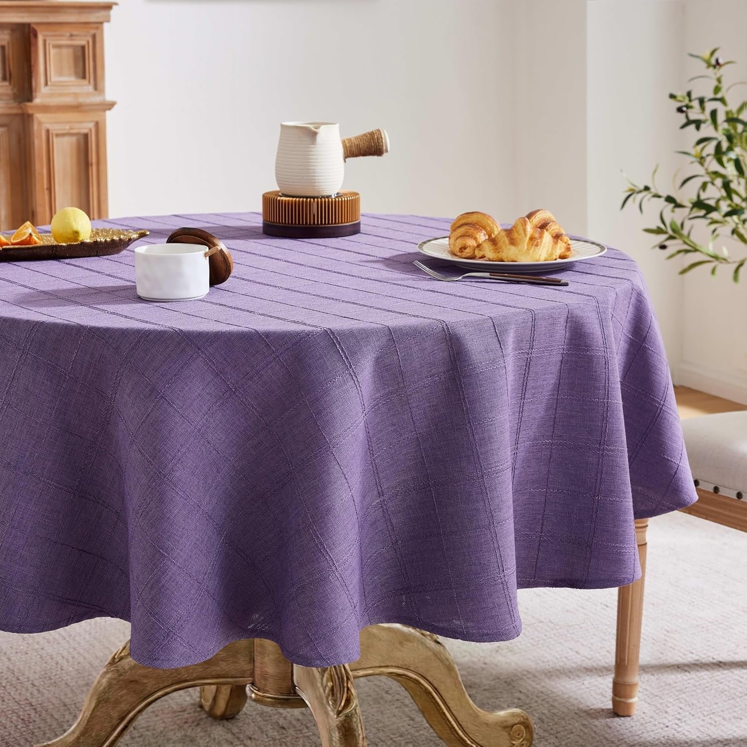 linen-checked-round-table-cloth-52-inch-purple