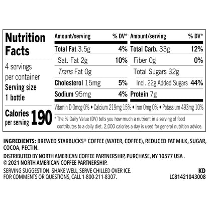 Starbucks Frappuccino, Mocha, Coffee Drink, 9.5 Oz (Pack of 4)2