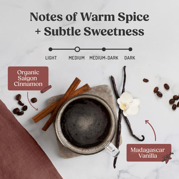 Cinnamon & Vanilla Flavored Medium Roast Ground Coffee, 10 Oz | No Artificial Flavors, Clean Coffee Sustainably Sourced, 100% Arabica Coffee, Tested for Toxins5