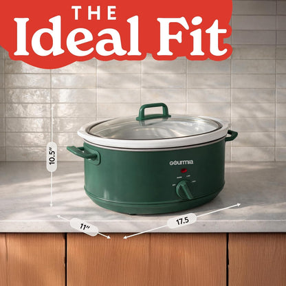 Slow Cooker - 7 Quart Removable Ceramic Pot, Manual Controls with 3 Temperature Settings, Dishwasher Safe Crock and Glass Lid, Green9