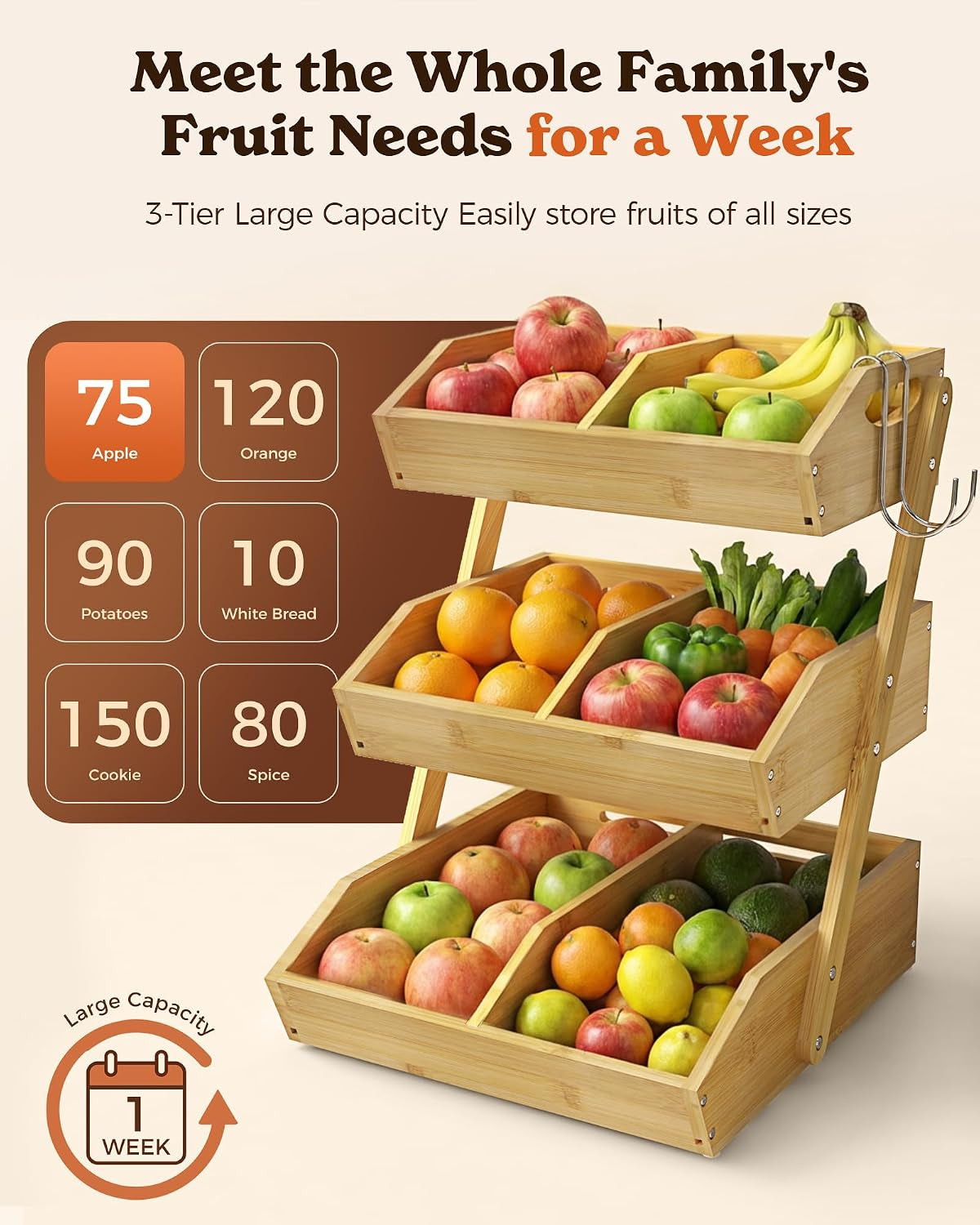 3-tier-bamboo-fruit-basket-with-2-banana-holders-large-tiered-organizer-for-bread-snacks-veggies-sturdy-bamboo-includes-mats-dividers-easy-to-assemble
