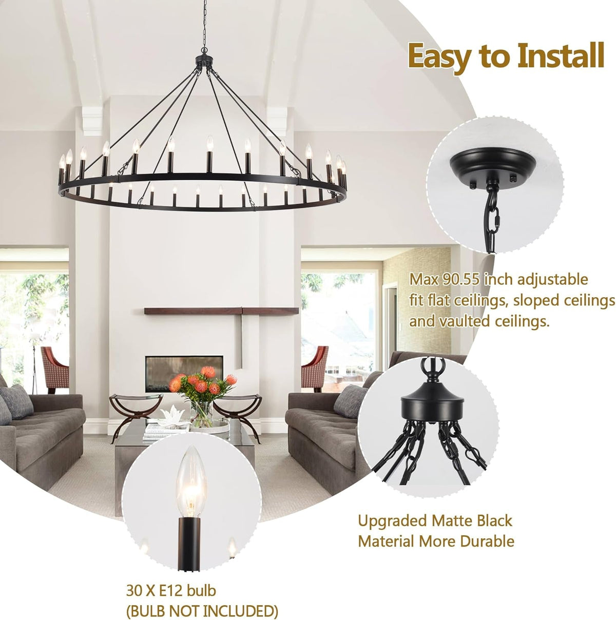 black-extra-large-wagon-wheel-chandelier-60-inch-30-lights