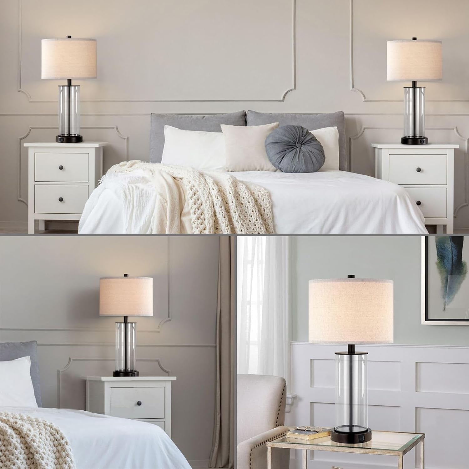 23-clear-glass-table-lamp-set-of-2-bedroom-lamps-with-usb-ports-and-ac-outlet-living-room-nightstand-lamp-bulbs-included