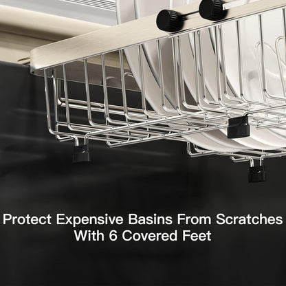 Dish Drying Rack over the Sink with Utensil Holder7