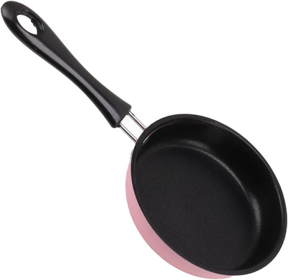 3 Inch Smamini Frying Pan Stainless Steel Nonstick Egg Pan 12Cm Induction Safe with Long Handle for Quick Breakfast Cooking (Pink)8