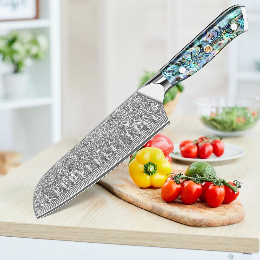 damascus-santoku-knife-7-inch-razor-sharp-professional-chef-knife-japanese-hand-forged-67-layers-hammered-damascus-blade-ergonomic-abalone-shell-handle-cooking-knife-with-gift-box