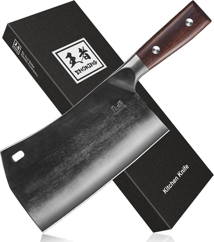 7.5″ Cleaver Knife, Chef’S Knives – Hand Forged, German High Carbon Stainless Steel Butcher Knife with Full Tang Handle for Home Kitchen & Restaurant1