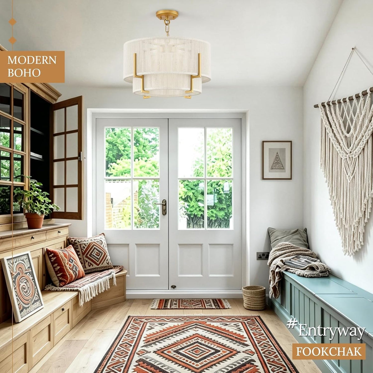 18-white-woven-with-metal-frame-rattan-chandelier