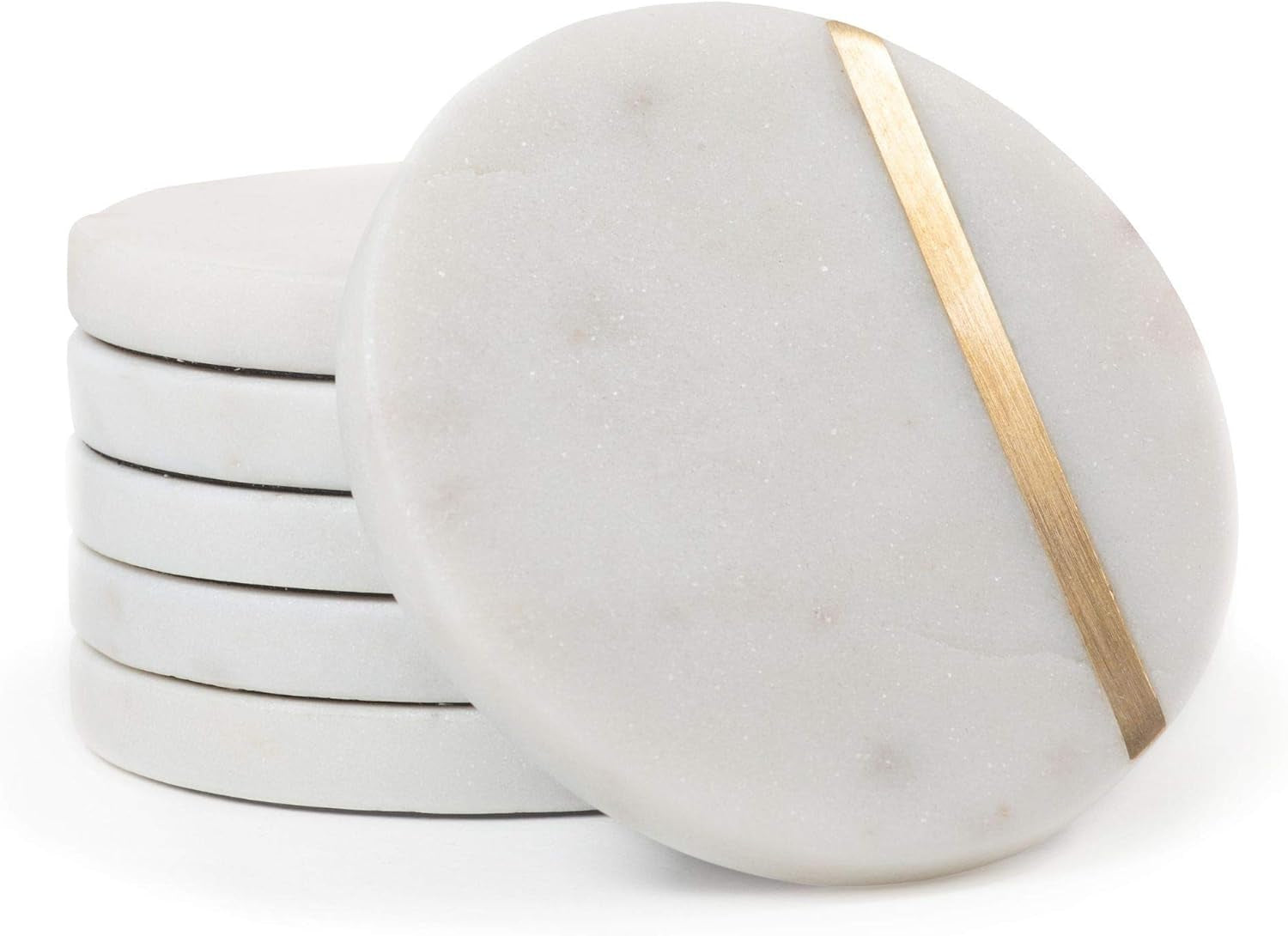 marble-coasters-with-gold-brass-inlay-white-set-of-6-real-natural-semi-absorbent-stone-modern-luxury-decor-for-coffee-table-office-desk-or-bar-cart