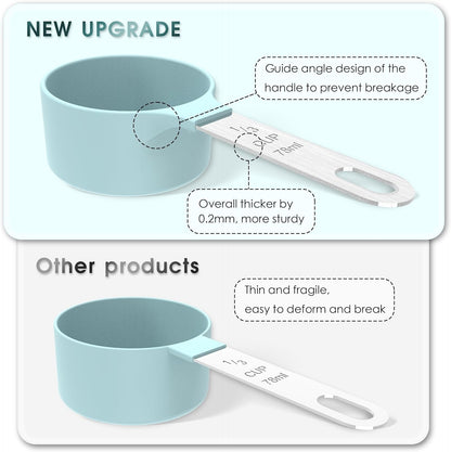 Measuring Cups & Spoons Set, Stackable Cups and Spoons | Nesting Measure Cups with Stainless Steel Handle, Kitchen Gadgets for Cooking & Baking (Black)2