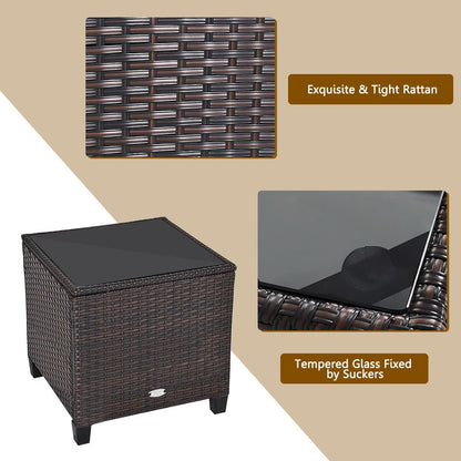 3 Piece Patio Furniture Set, Black4