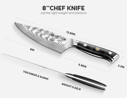 Damascus Chef Knife 8 Inch, Japanese Knife with VG10 Steel Core4