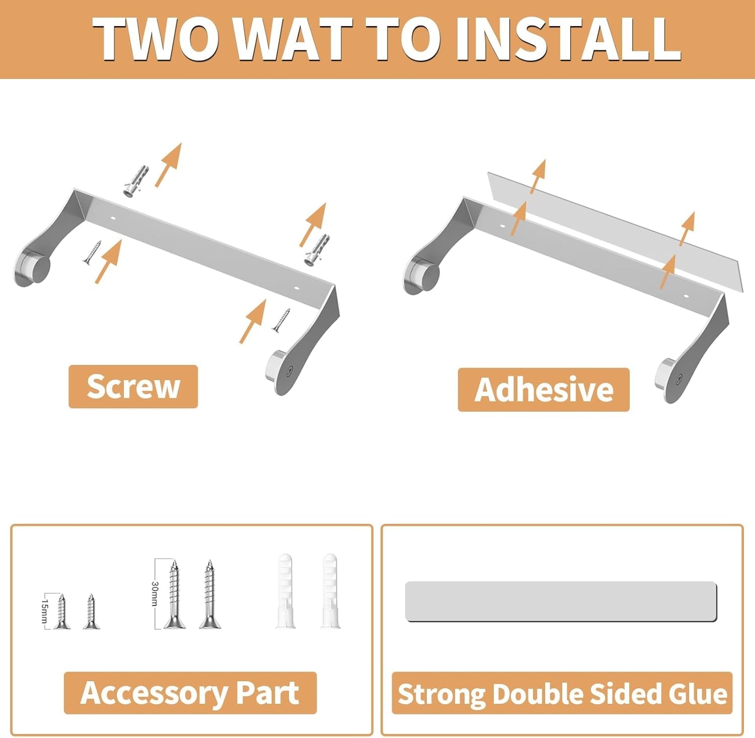 paper-towel-holder-under-cabinet-wall-mount-adhesive-or-drilling-silver