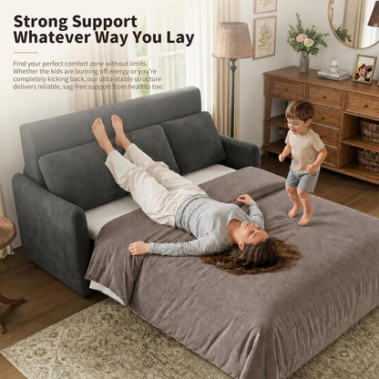 Sleeper Sofa 70" Loveseat with Pull Out Bed (Mattress Included)4
